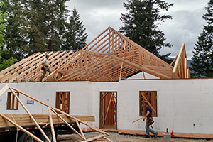 Framed home with Trusses